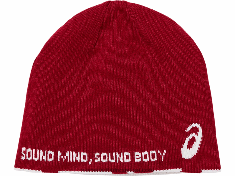 Asics Unisex Beanie Glove Set LH4X0837 Birch/Cranberry