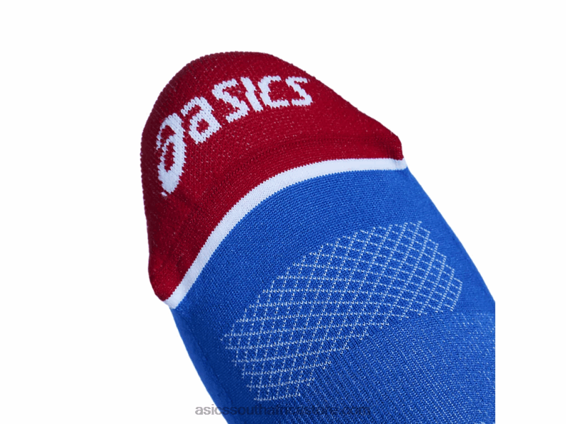 Asics Crew Socks Usa LH4X01288 Electric Blue/Electric Red