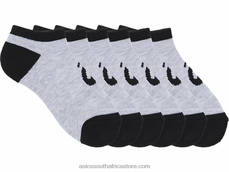 Asics Youth Invasion No Show LH4X04230 Med Grey/Black