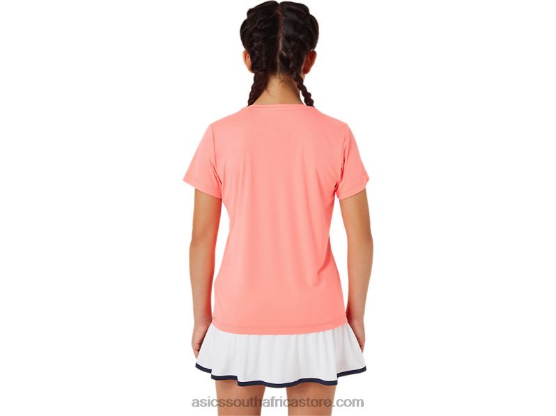 Kids Asics Tennis Graphic Tee LH4X04237 Guava