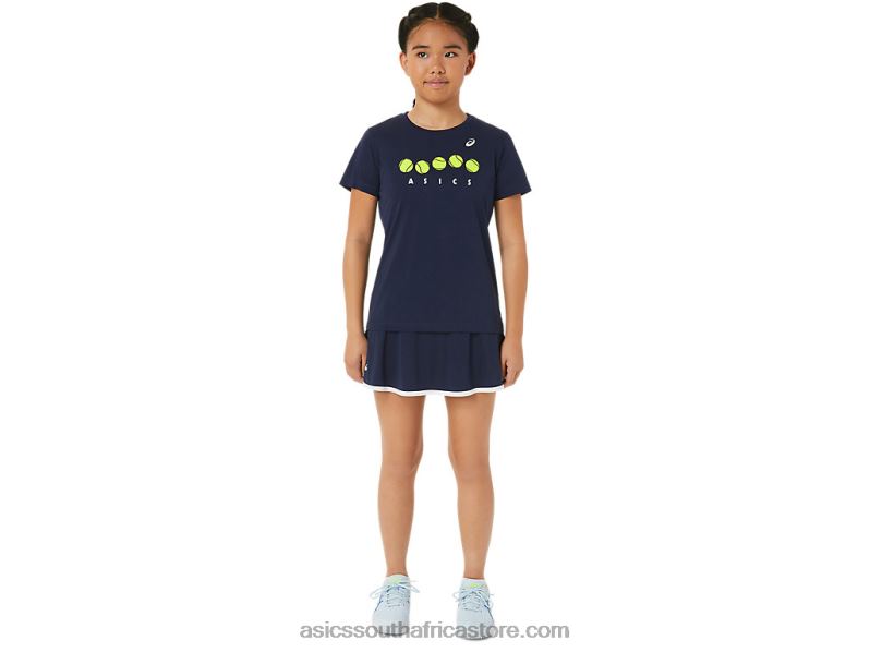 Kids Asics Tennis Graphic Tee LH4X04240 Midnight