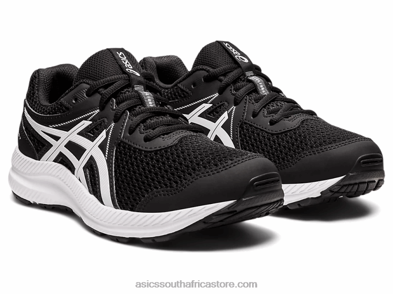 Kids Asics Contend 7 Grade School LH4X04542 Black/White
