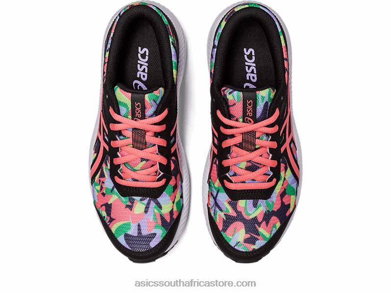 Kids Asics Contend 8 Grade School LH4X04250 Black/Papaya