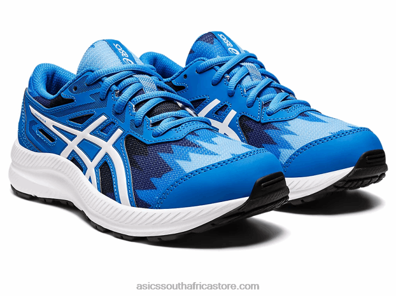 Kids Asics Contend 8 Grade School LH4X04345 Electric Blue/White