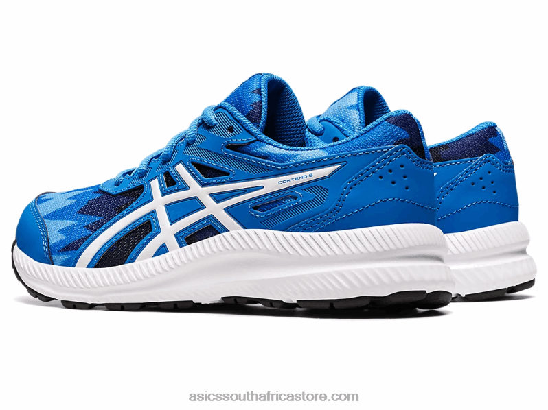 Kids Asics Contend 8 Grade School LH4X04345 Electric Blue/White
