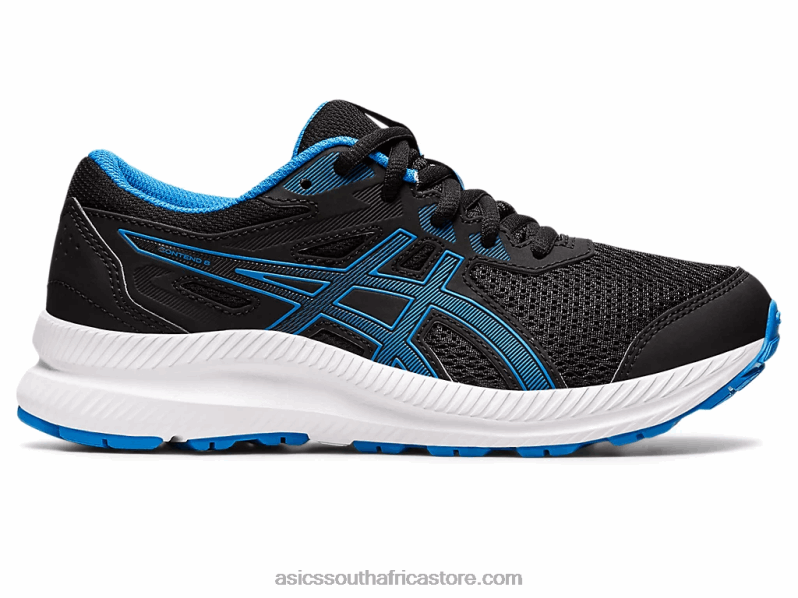 Kids Asics Contend 8 Grade School LH4X04394 Black/Electric Blue