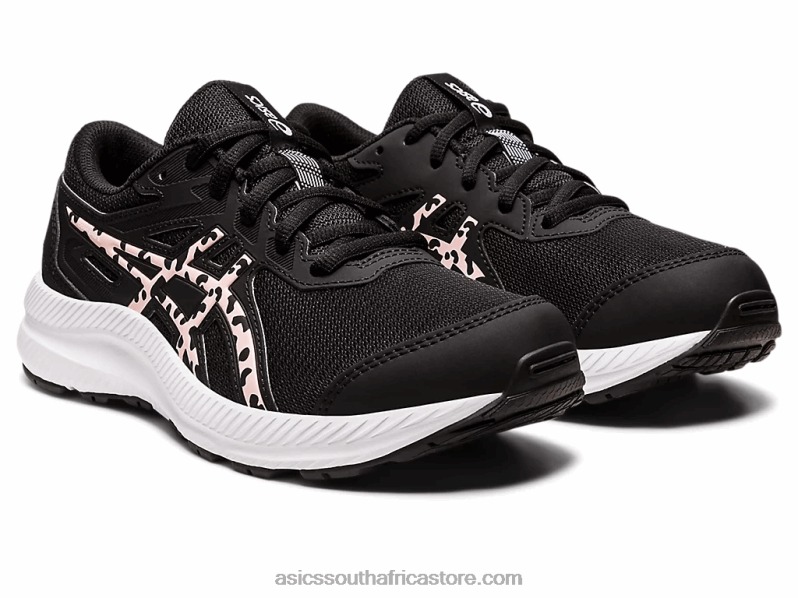 Kids Asics Contend 8 Grade School LH4X04400 Black/Frosted Rose