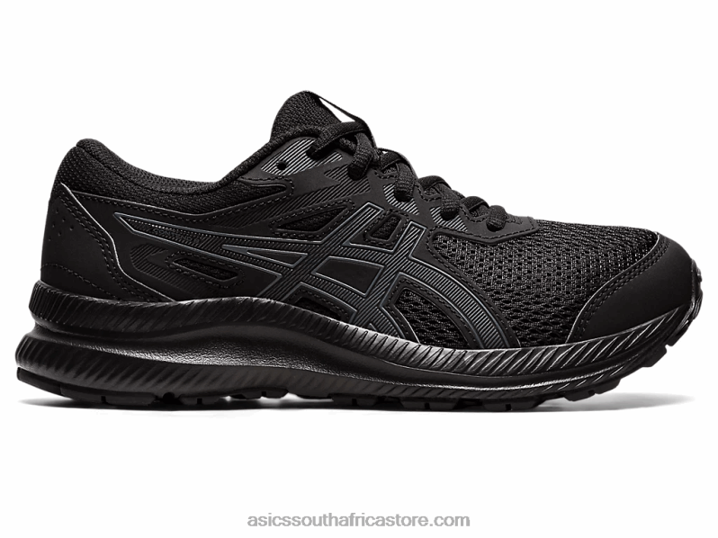 Kids Asics Contend 8 Grade School LH4X04402 Black/Carrier Grey