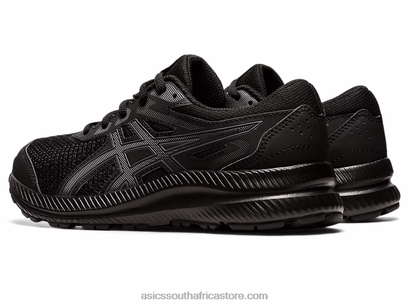 Kids Asics Contend 8 Grade School LH4X04402 Black/Carrier Grey