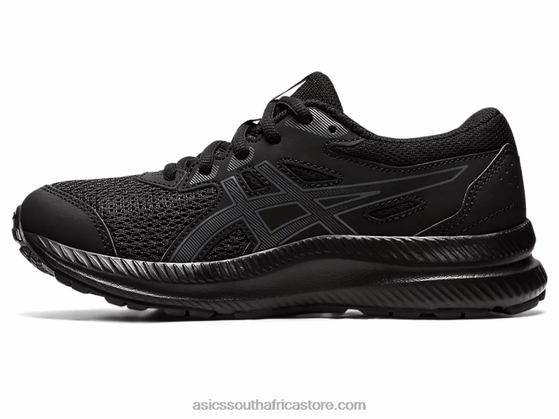 Kids Asics Contend 8 Grade School LH4X04402 Black/Carrier Grey