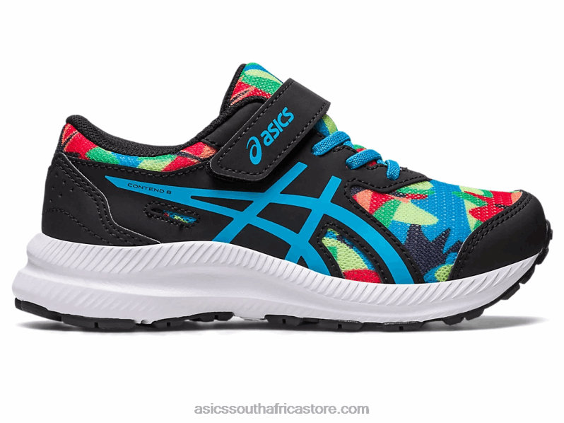 Kids Asics Contend 8 Pre-School LH4X04247 Black/Island Blue