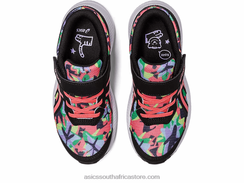 Kids Asics Contend 8 Pre-School LH4X04249 Black/Papaya