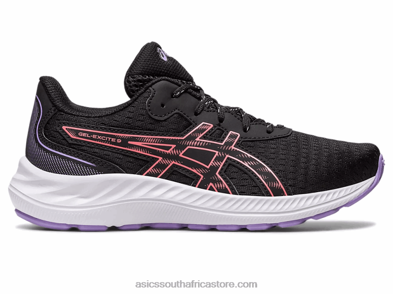 Kids Asics Gel-Excite 9 Grade School LH4X04302 Black/Papaya