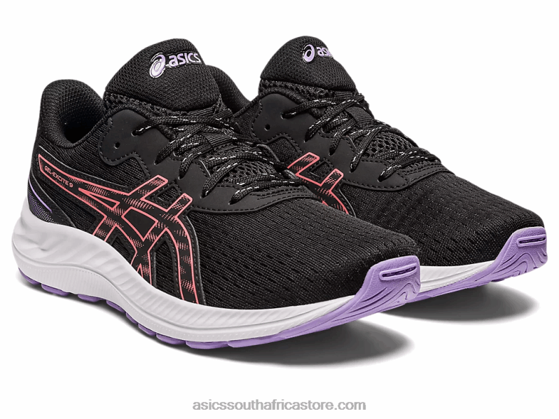Kids Asics Gel-Excite 9 Grade School LH4X04302 Black/Papaya