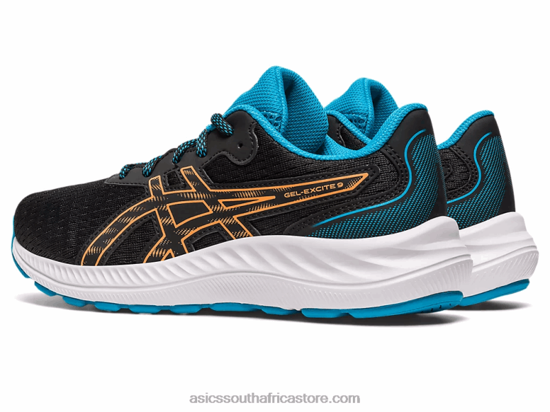 Kids Asics Gel-Excite 9 Grade School LH4X04307 Black/Sun Peach