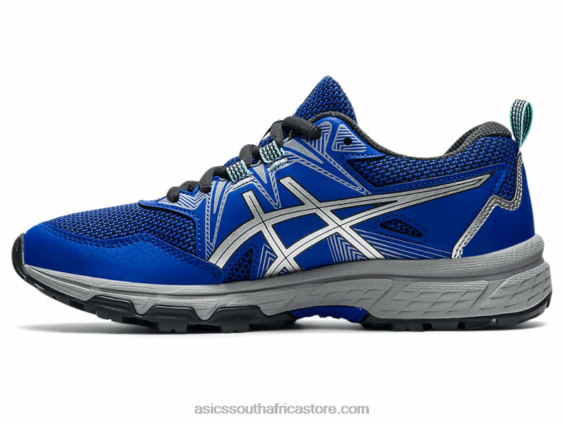Kids Asics Gel-Venture 8 Grade School LH4X04509 Lapis Lazuli Blue/Pure S Ilver