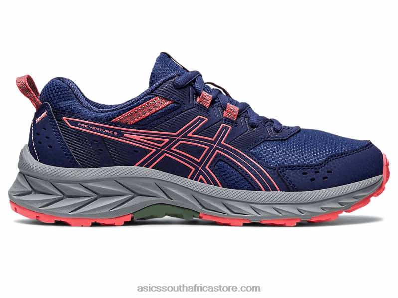Kids Asics Gel-Venture 9 Grade School LH4X04220 Indigo Blue/Papaya