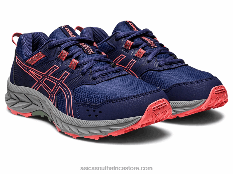 Kids Asics Gel-Venture 9 Grade School LH4X04220 Indigo Blue/Papaya