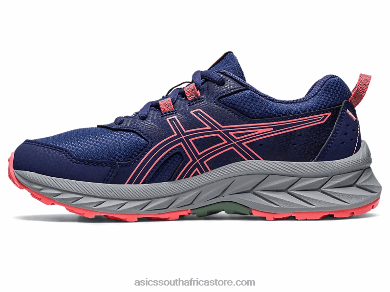 Kids Asics Gel-Venture 9 Grade School LH4X04220 Indigo Blue/Papaya