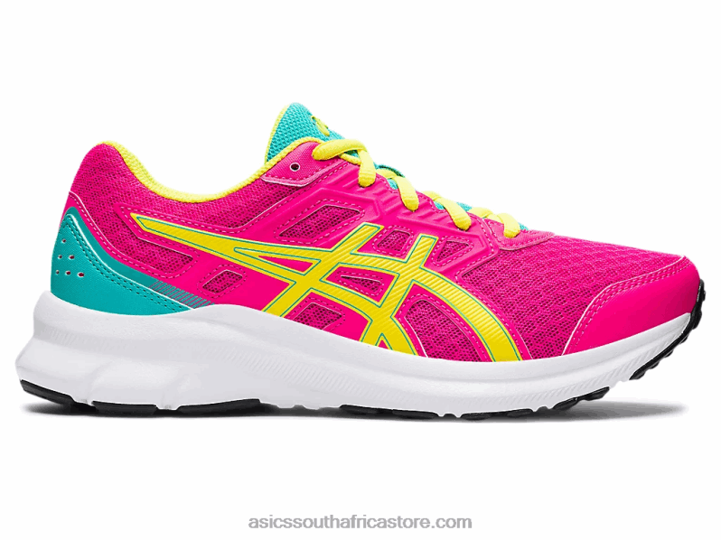 Kids Asics Jolt 3 Grade School LH4X04490 Pink Glo/Sour Yuzu