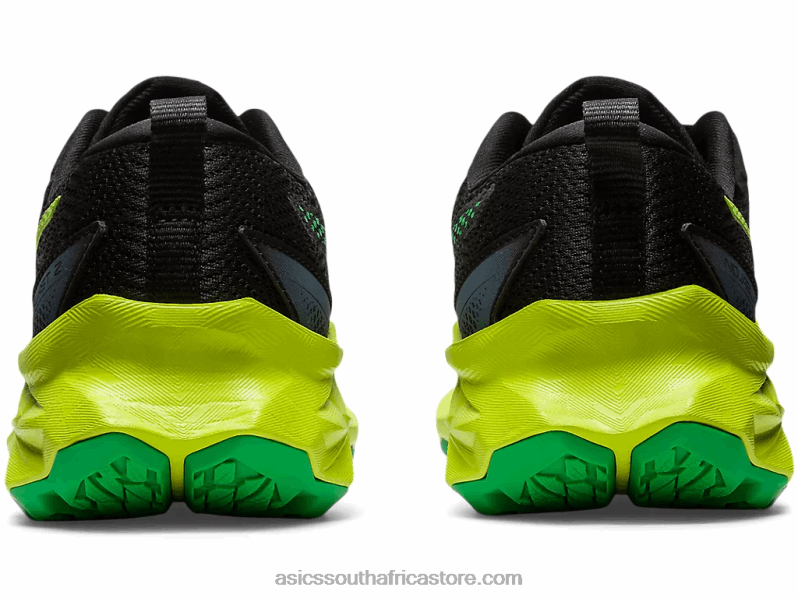 Kids Asics Novablast 2 Grade School LH4X04309 Black/Lime Zest