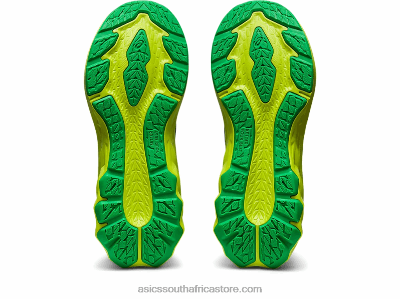 Kids Asics Novablast 2 Grade School LH4X04309 Black/Lime Zest