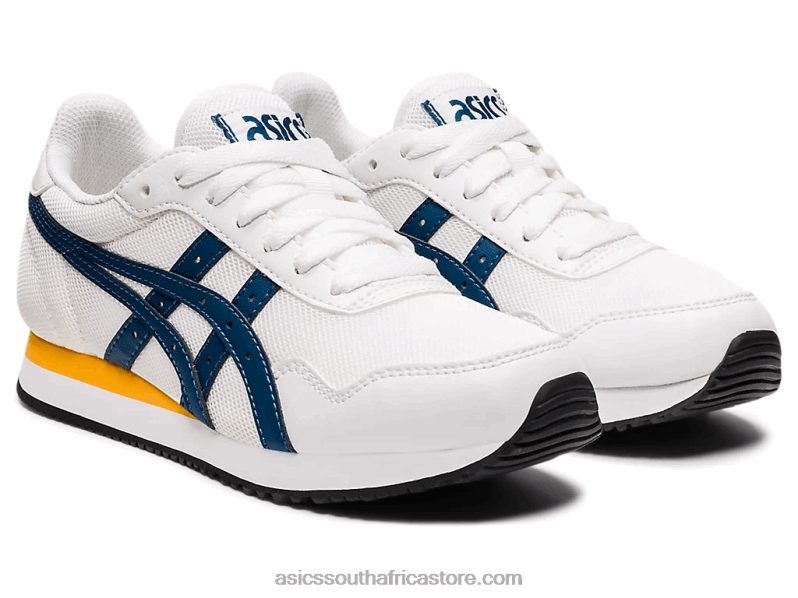 Kids Asics Tiger Runner Grade School LH4X04464 White/Light Indigo
