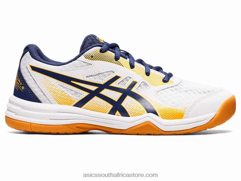 Kids Asics Upcourt 5 Grade School LH4X04420 White/Deep Ocean