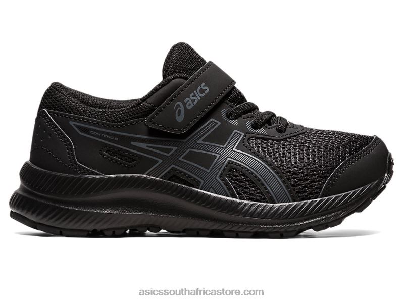 Kids Asics Contend 8 Pre-School LH4X04393 Black/Carrier Grey