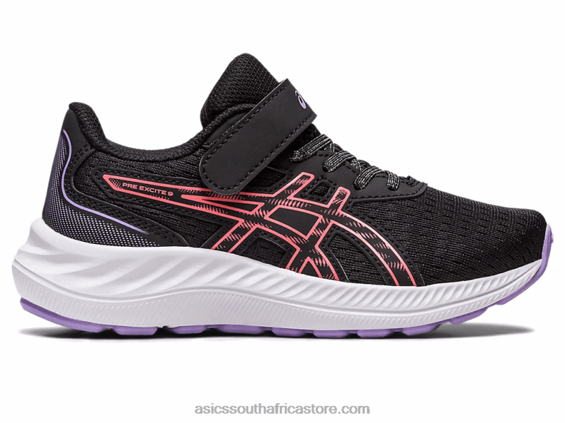 Kids Asics Pre Excite 9 Pre-School LH4X04289 Black/Papaya