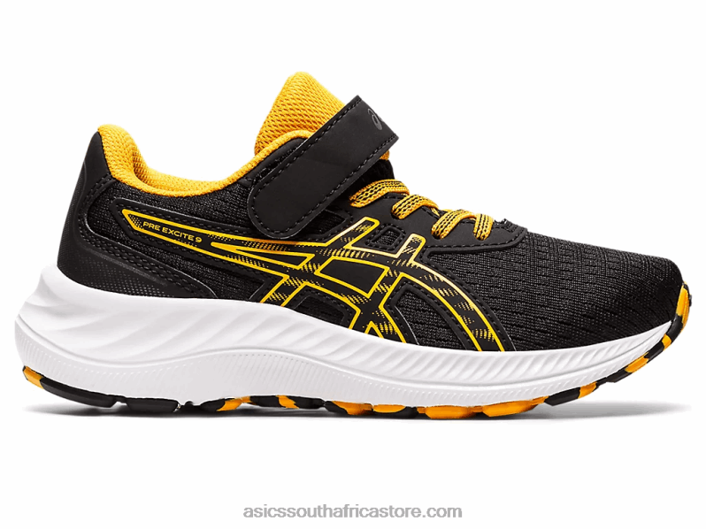 Kids Asics Pre Excite 9 Pre-School LH4X04344 Black/Amber