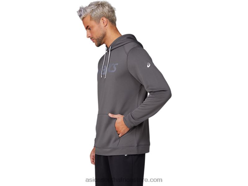 Men Asics French Terry Hoodie LH4X01807 Graphite Grey/Metropolis