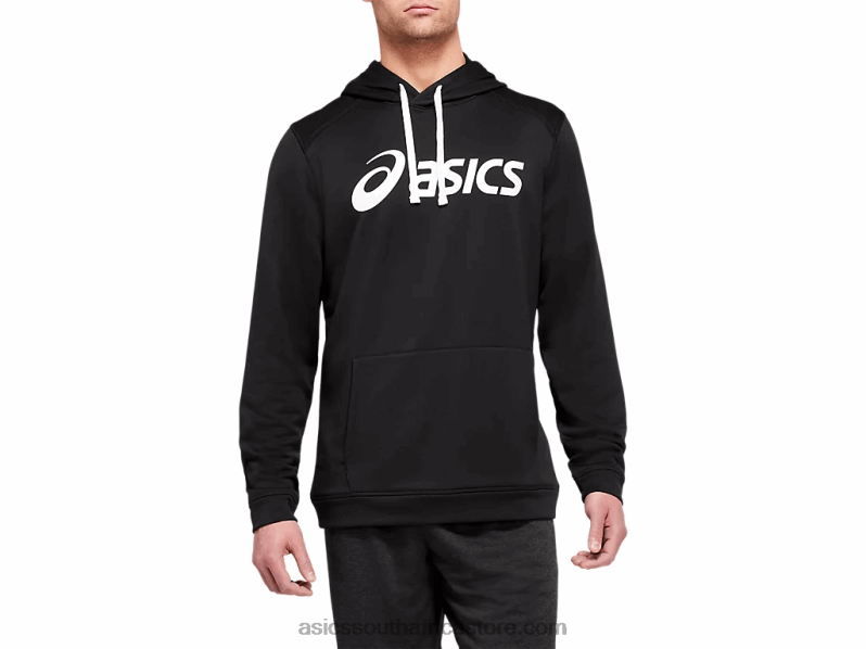 Men Asics French Terry Hoodie LH4X01985 Performance Black/White