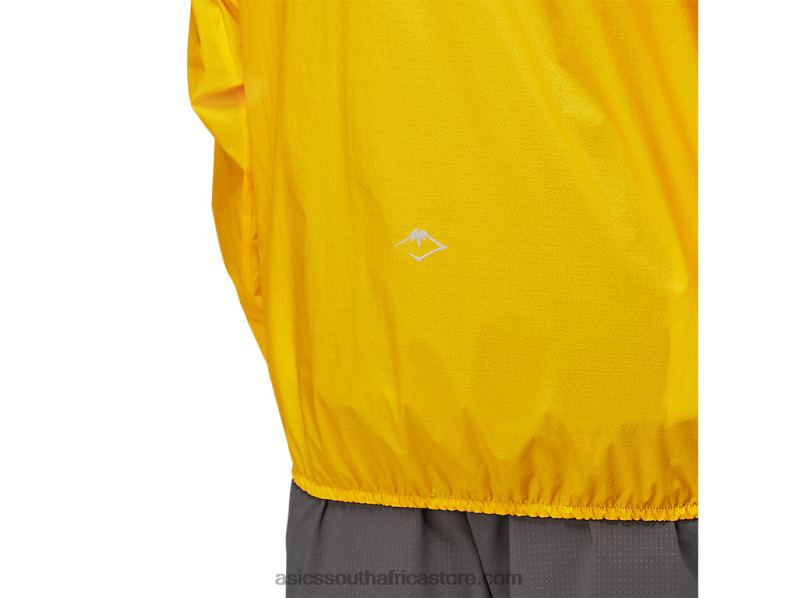 Men Asics Fujitrail Jacket LH4X01815 Sunflower