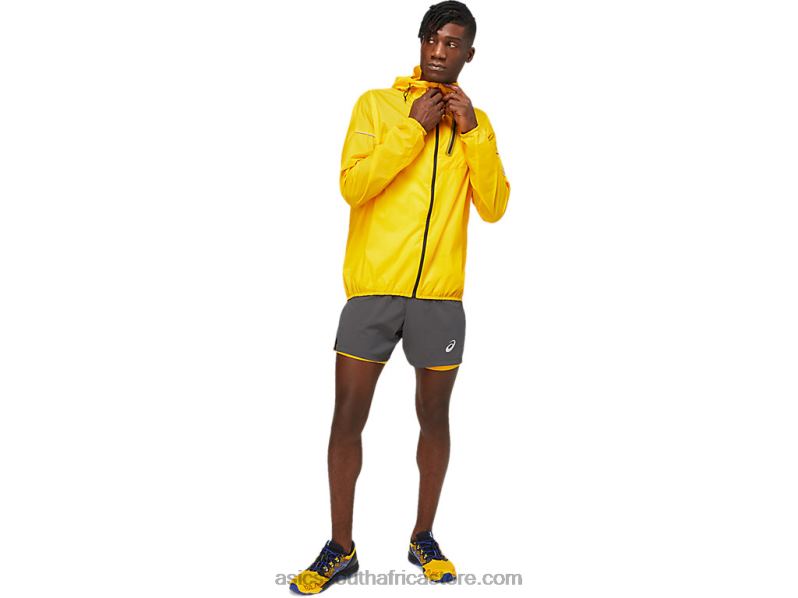 Men Asics Fujitrail Jacket LH4X01815 Sunflower