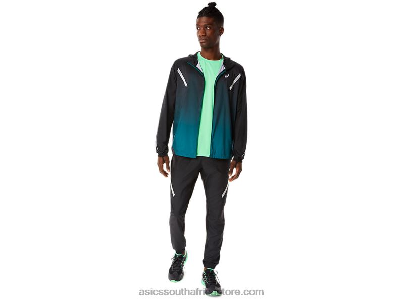 Men Asics Lite-Show Jacket LH4X0832 Performance Black/Velvet Pine