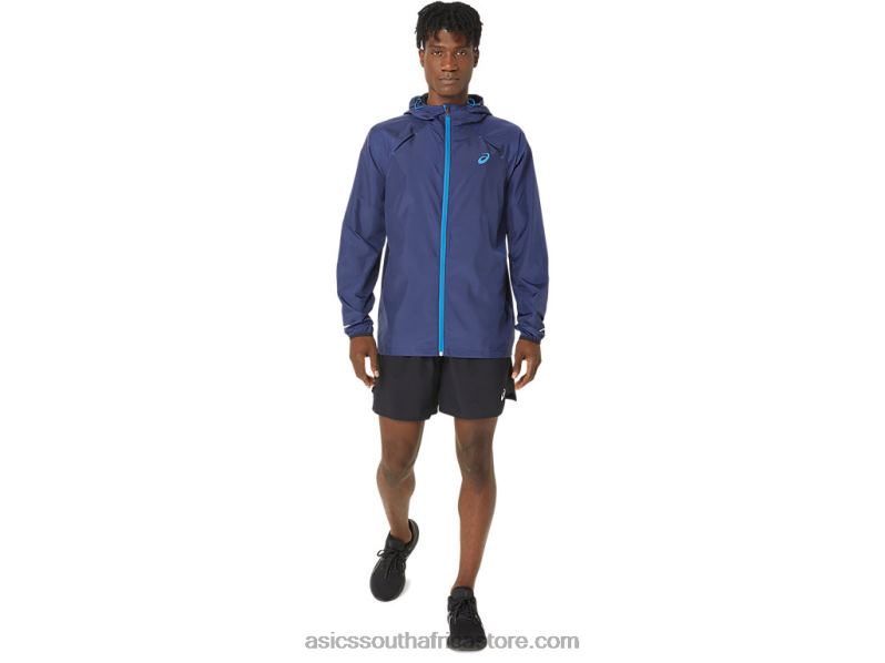 Men Asics Lite-Show Mesh Jacket LH4X0137 Peacoat