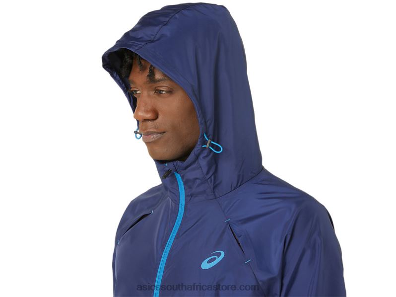 Men Asics Lite-Show Mesh Jacket LH4X0137 Peacoat