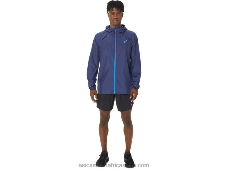 Men Asics Lite-Show Mesh Jacket LH4X0137 Peacoat