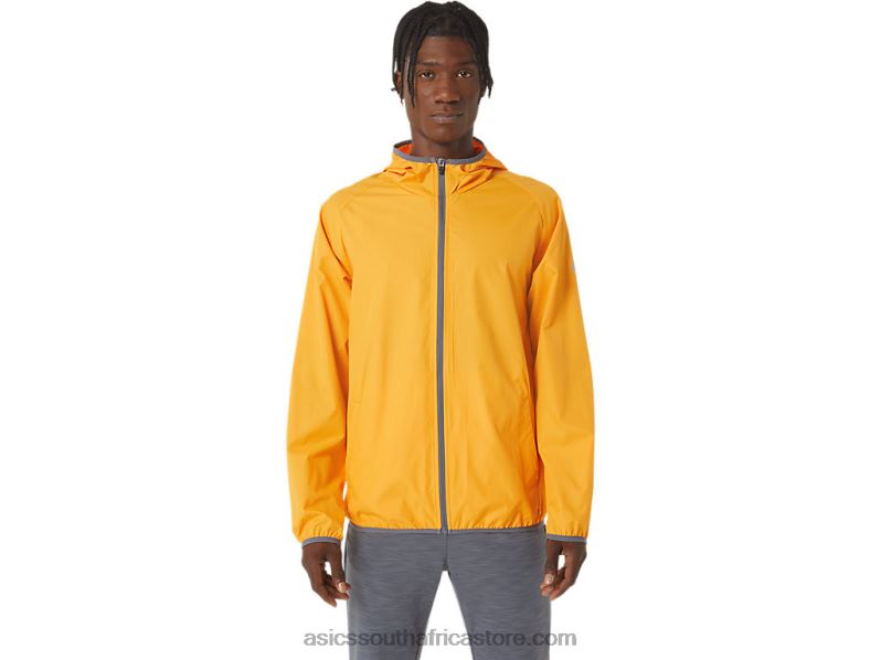 Men Asics Packable Jacket LH4X01043 Amber/Metropolis
