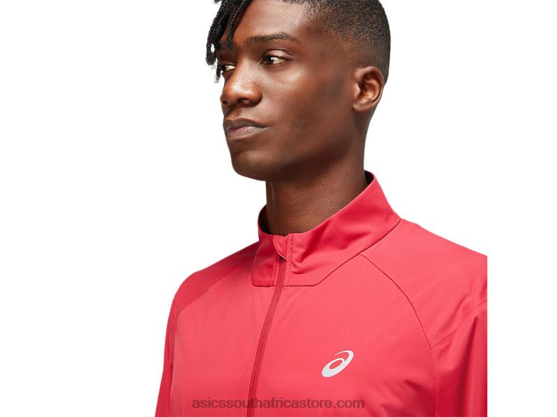 Men Asics Ventilate Jacket LH4X01783 Burgundy/Electric Red