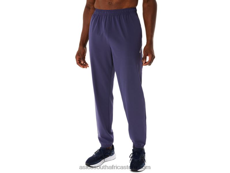 Men Asics Actibreeze Vented Woven Pants LH4X0267 Indigo Fog