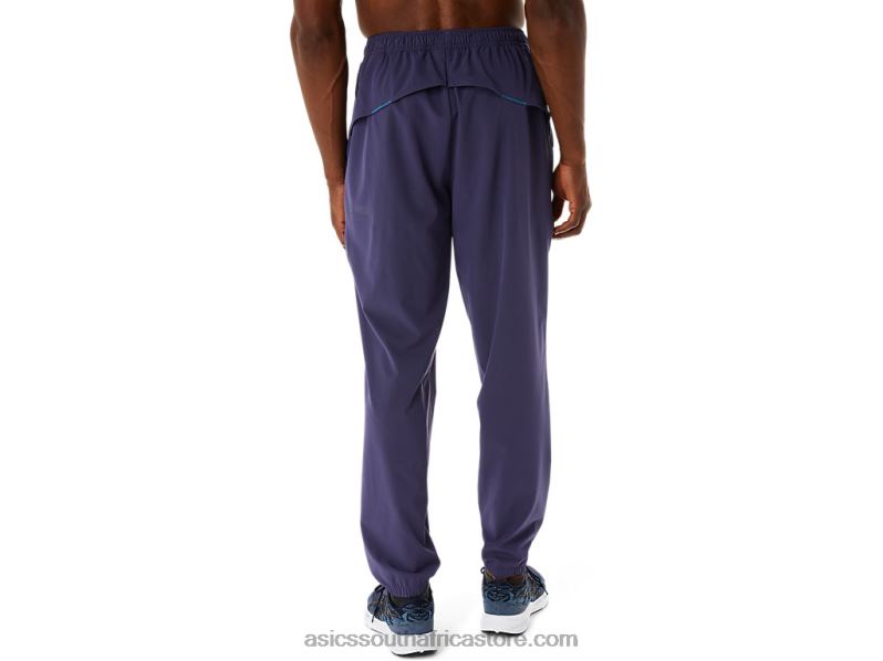 Men Asics Actibreeze Vented Woven Pants LH4X0267 Indigo Fog