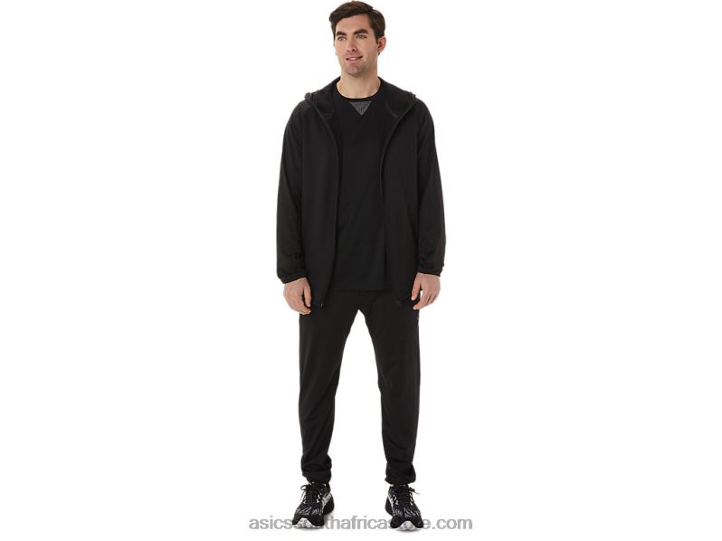 Men Asics Brushed Knit Pants LH4X0750 Performance Black