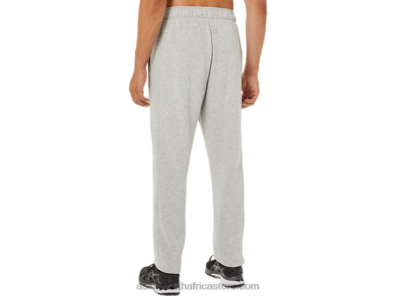 Men Asics Fleece Tapered Pant LH4X01704 Light Grey Heather