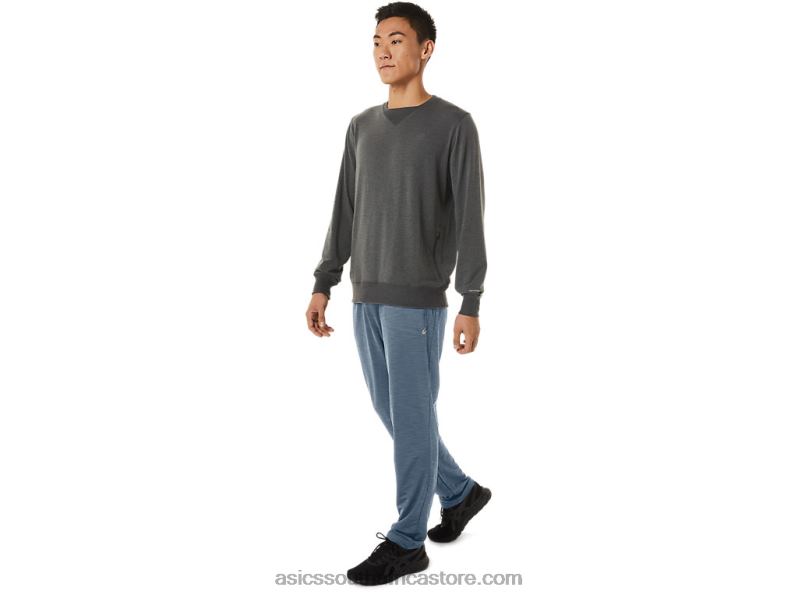 Men Asics Fp Pant LH4X038 Steel Blue Spacedye