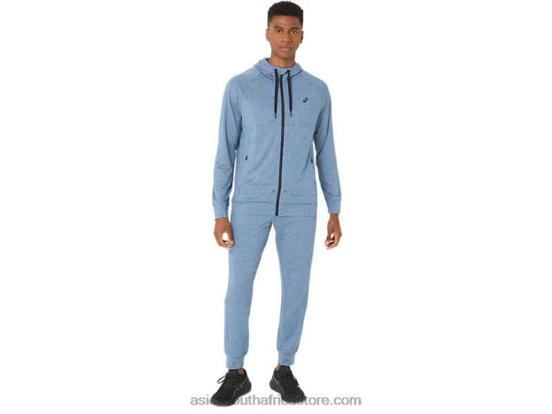 Men Asics Tech Pant 2.0 LH4X036 Steel Blue Spacedye