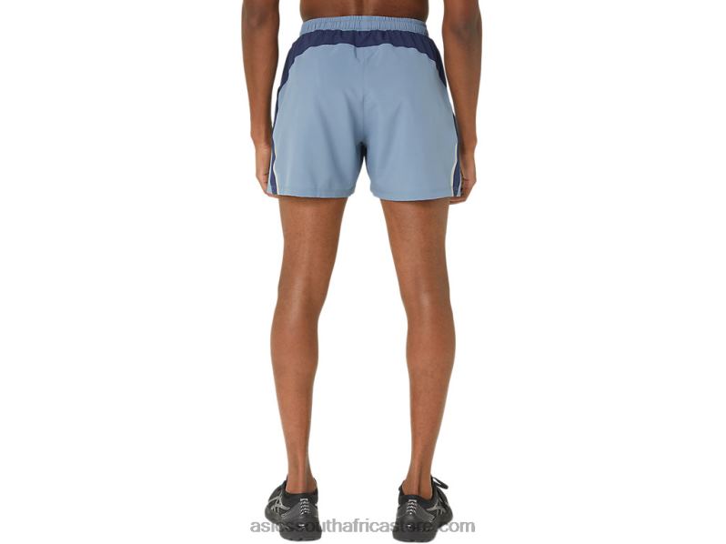 Men Asics 5in Pr Lyte Short 2.0 LH4X033 Steel Blue