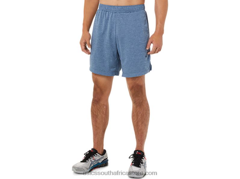 Men Asics 7in Shorts LH4X01435 Grand Shark Heather