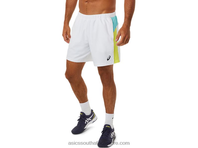 Men Asics Court Color Block Short LH4X01480 Brilliant White
